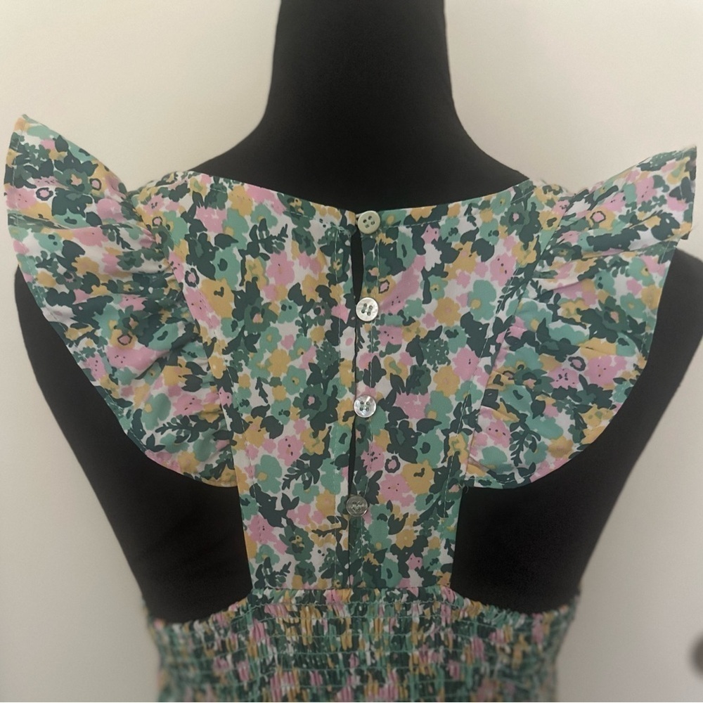 CODE X MODE Sleeveless Ruffle Floral Maxi Dress With Pockets - Size L - Picture 7 of 8